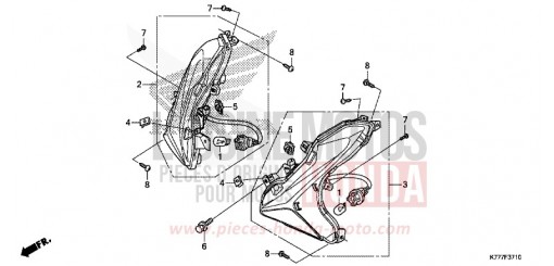 BLINKER, VORNE SH125ADH de 2017